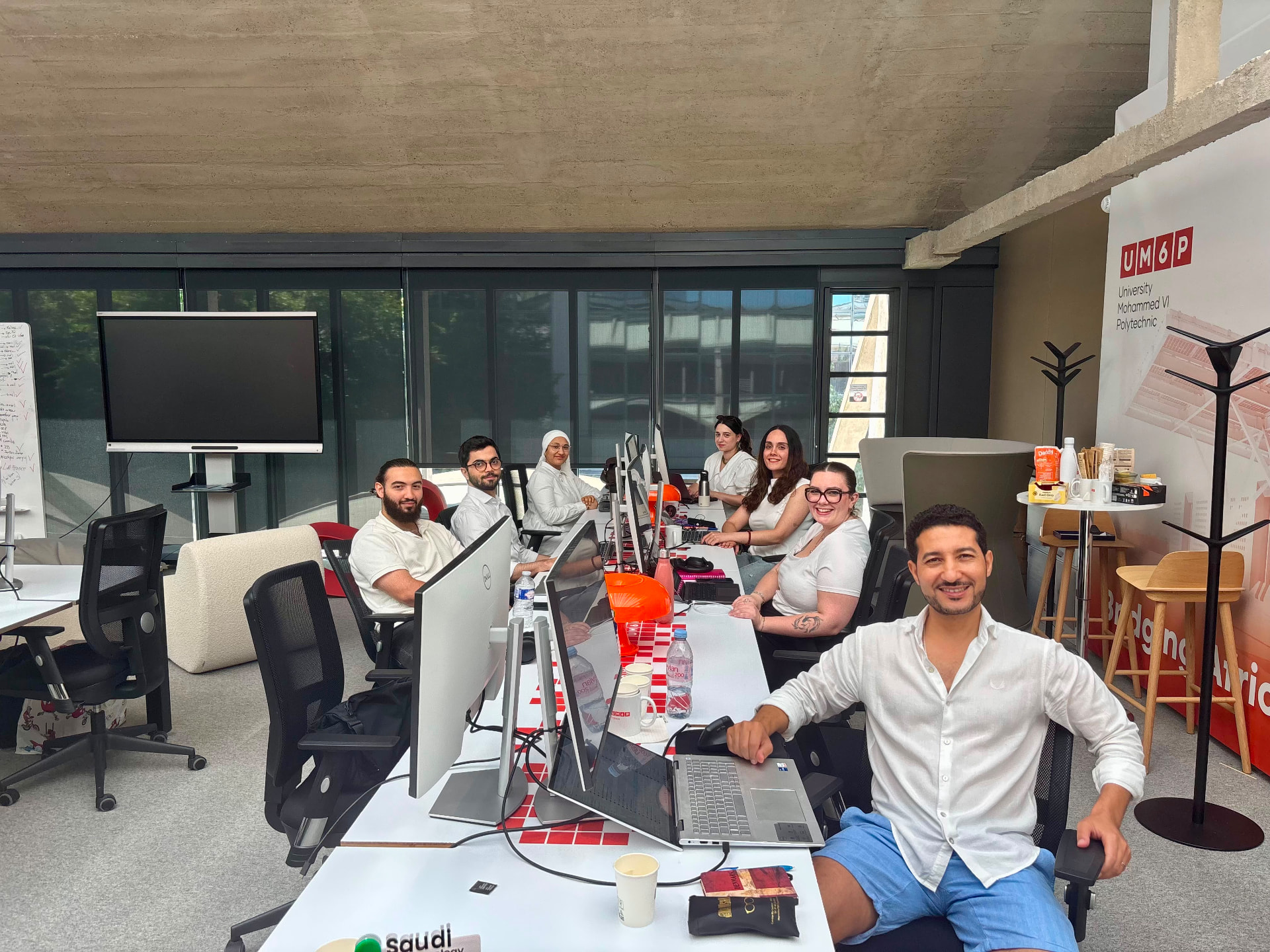 Rosetta Omics team at the office, Station F